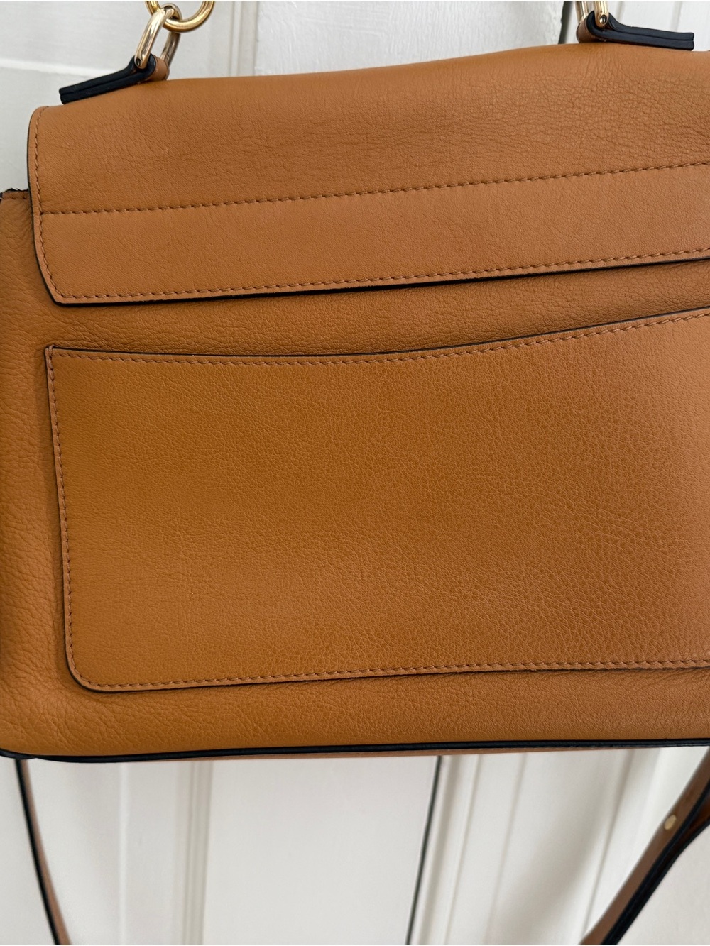 Chloe Mini Faye Day Bag Leather Top-Handle Satchel with Ring & Chain Hardware - Picture 4 of 10